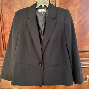 Black Kasper single button blazer 14W
